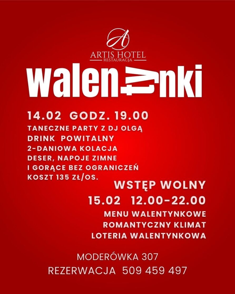 Walentynki 2026 w Restauracji Artis